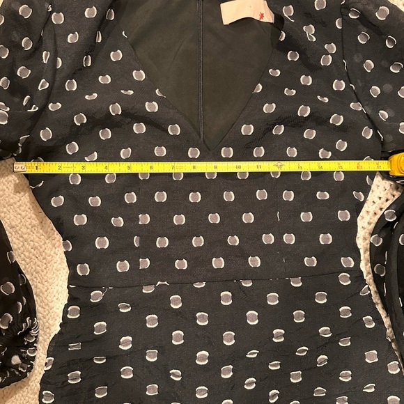 KEEPSAKE THE LABEL Call Me Mini WOMENS Dress Black with White Polka Dots Small. - Picture 8 of 14